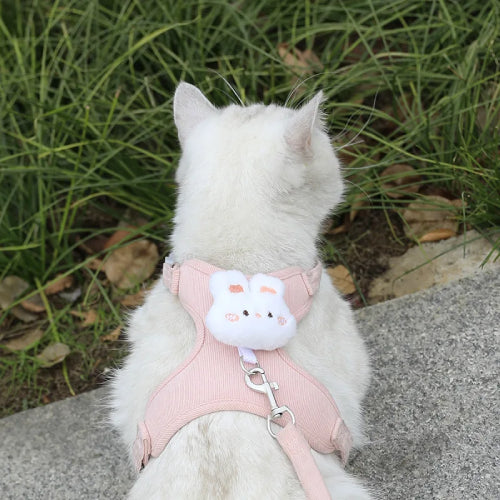 Harnais peluche pour chat réglable 