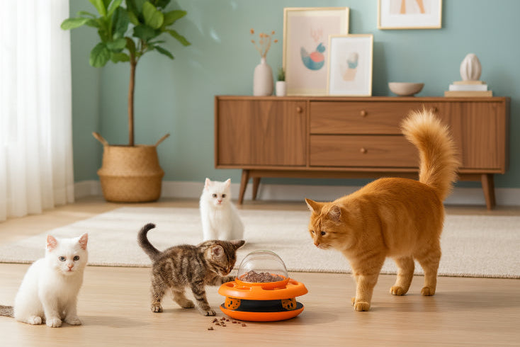 Jouet distributeur de croquettes pour chat chats