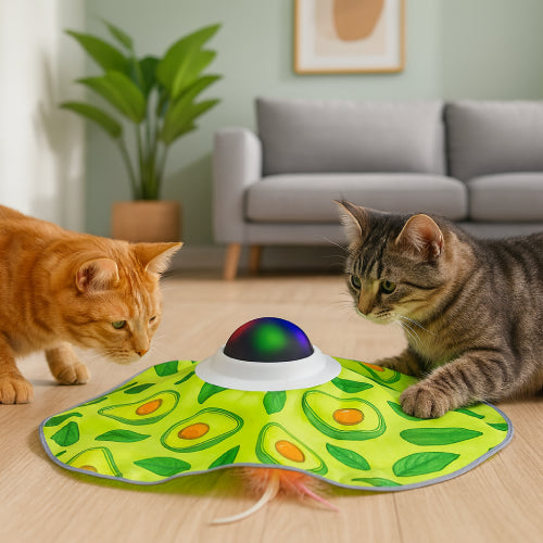 Jouet intelligent pour chat  plume orange 