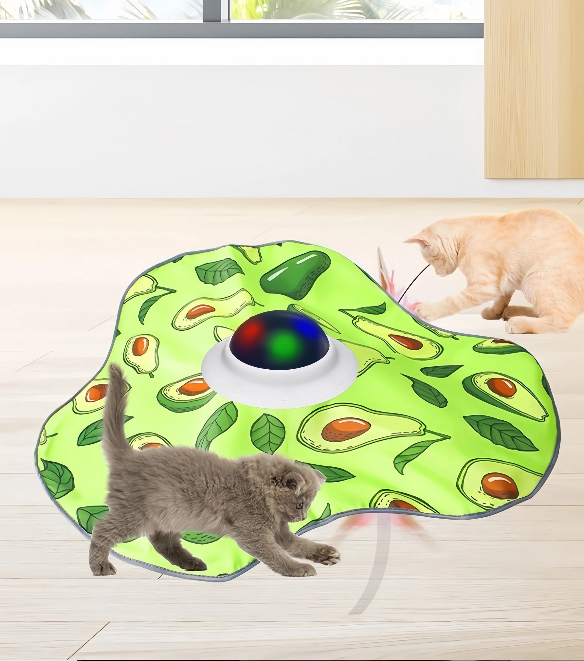 Jouet intelligent pour chat vert