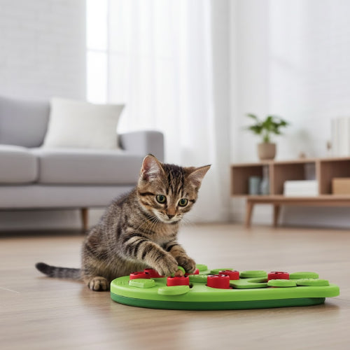 Jouet pour chat interactif format feuille 