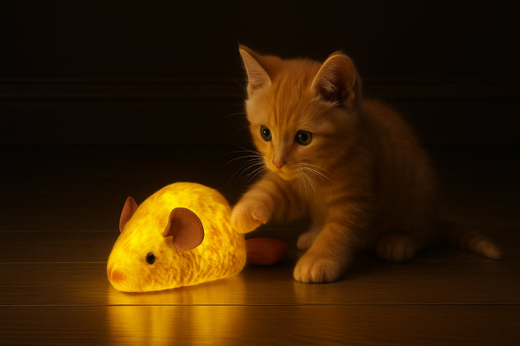 Jouet souris pour chat roux