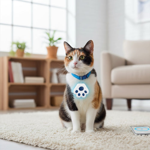 Médaille chat gps tapis 