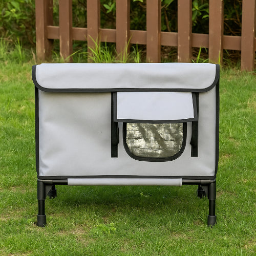 Maison extérieur chat gris jardin