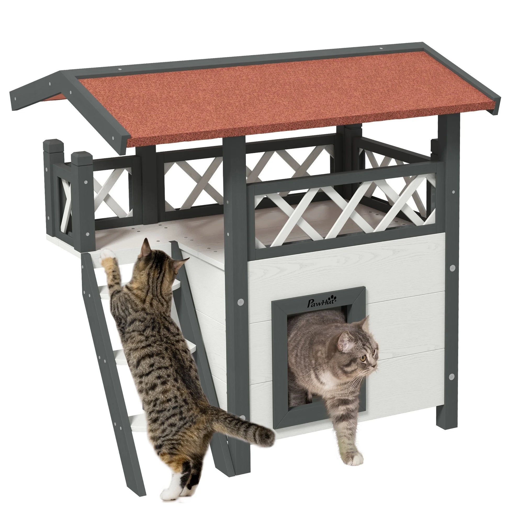 Maison niche de jardin en bois pour chat - ChatMour