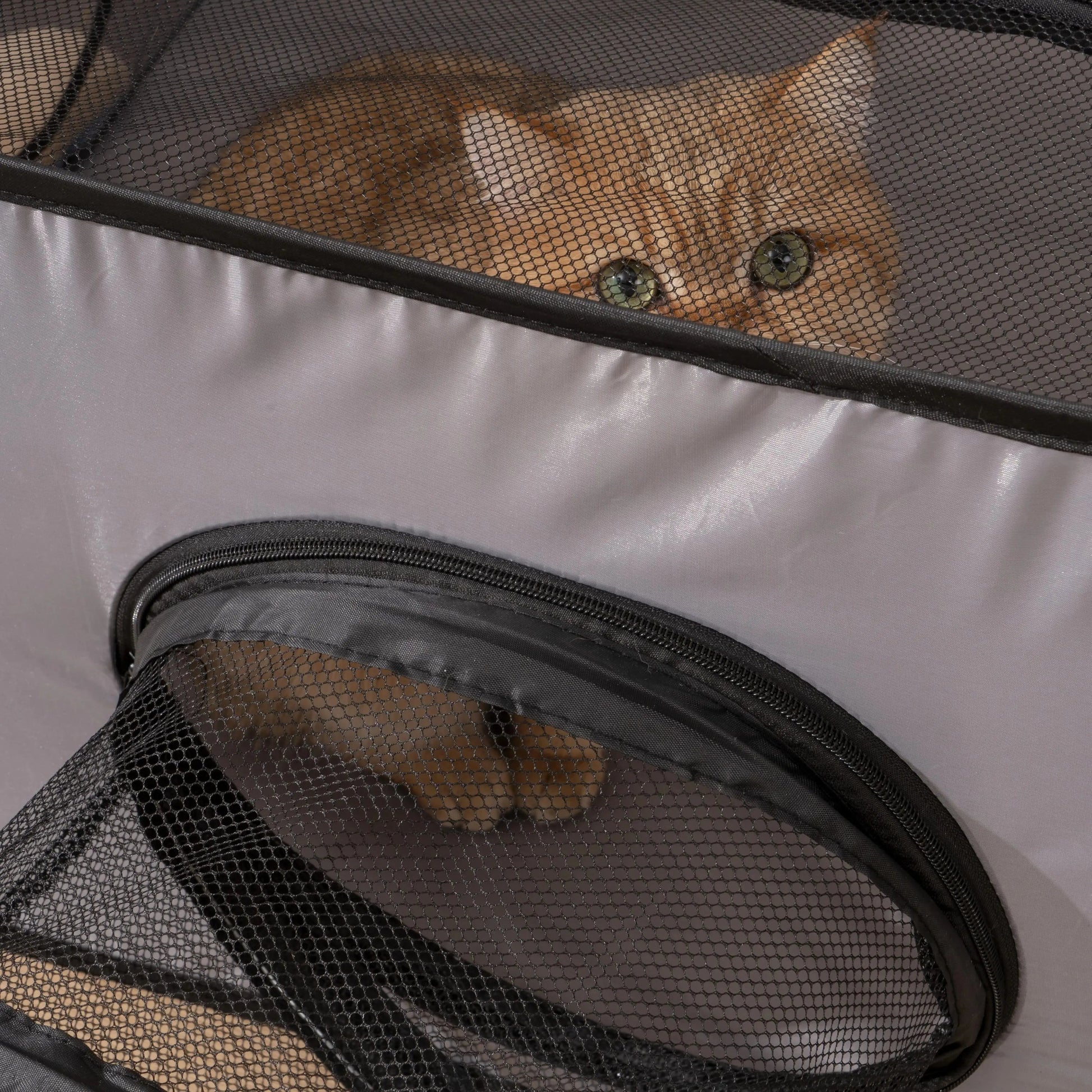 Maison tunnel pour chat gris 