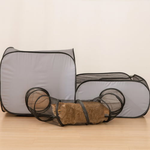 Maison tunnel pour chat tunnel noir