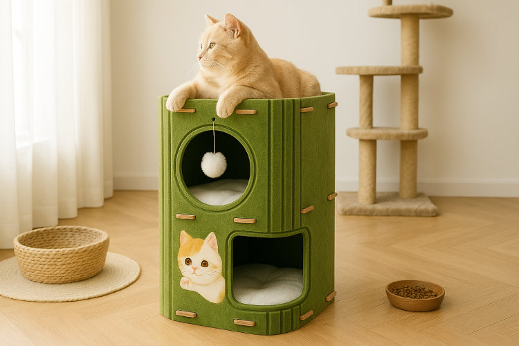 Meuble arbre à chat panier