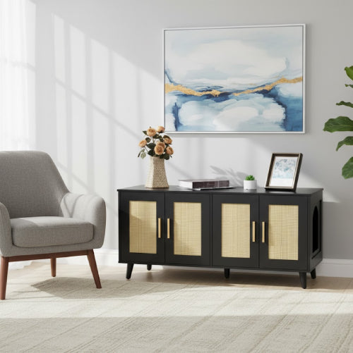 Meuble litière pour chat chaise