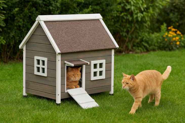 Niche bois pour chat chats