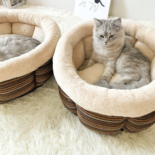 Panier à chat hiver peluche