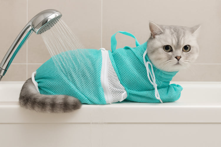 Sac de toilettage chat baignoire