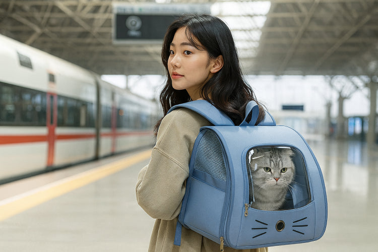 Sac à dos pour chat train