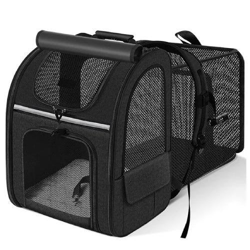 Sac à dos pour grand chat noir fon blanc