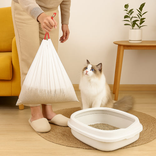 Sac à litière pour chat pieds