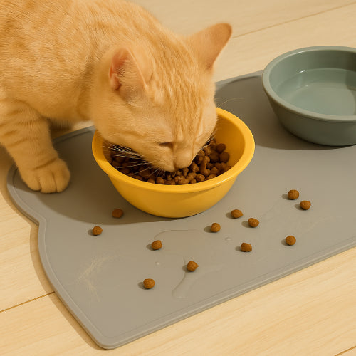 Tapis alimentation chat croquettes eau