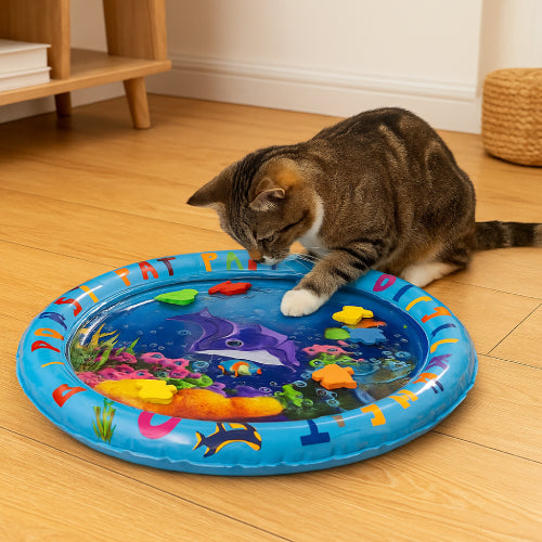Tapis jeu d'eau pour chat salon