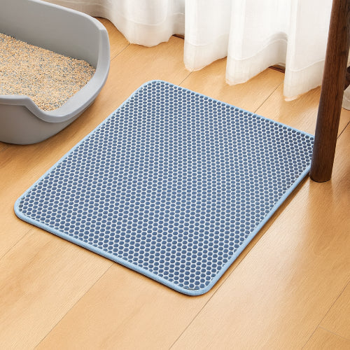 Tapis litière chat parquet