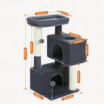 Arbre a chat noir et rouge - Vignette | ChatMour